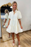 Terah Tiered Dress Cream