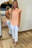 Everyday Striped Top Orange