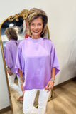 Madeline Mock Neck Top Lavender