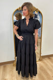 Olivia Tiered Maxi Dress Black