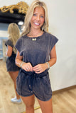 Drift Romper Washed Black