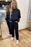 Taking it Easy 2 Piece Pant Set Black