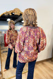 Umgee Animal Print Blouse Latte