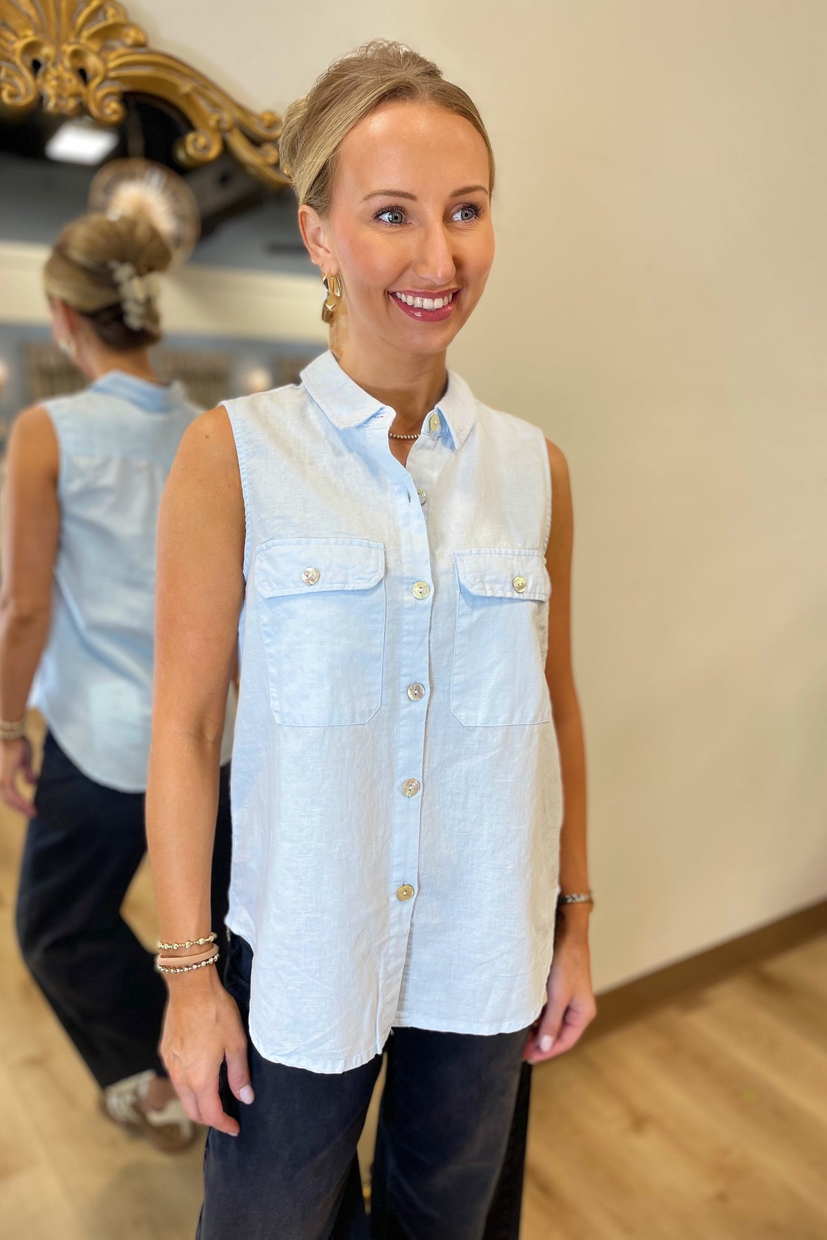 Dylan Capri Shirt Sky