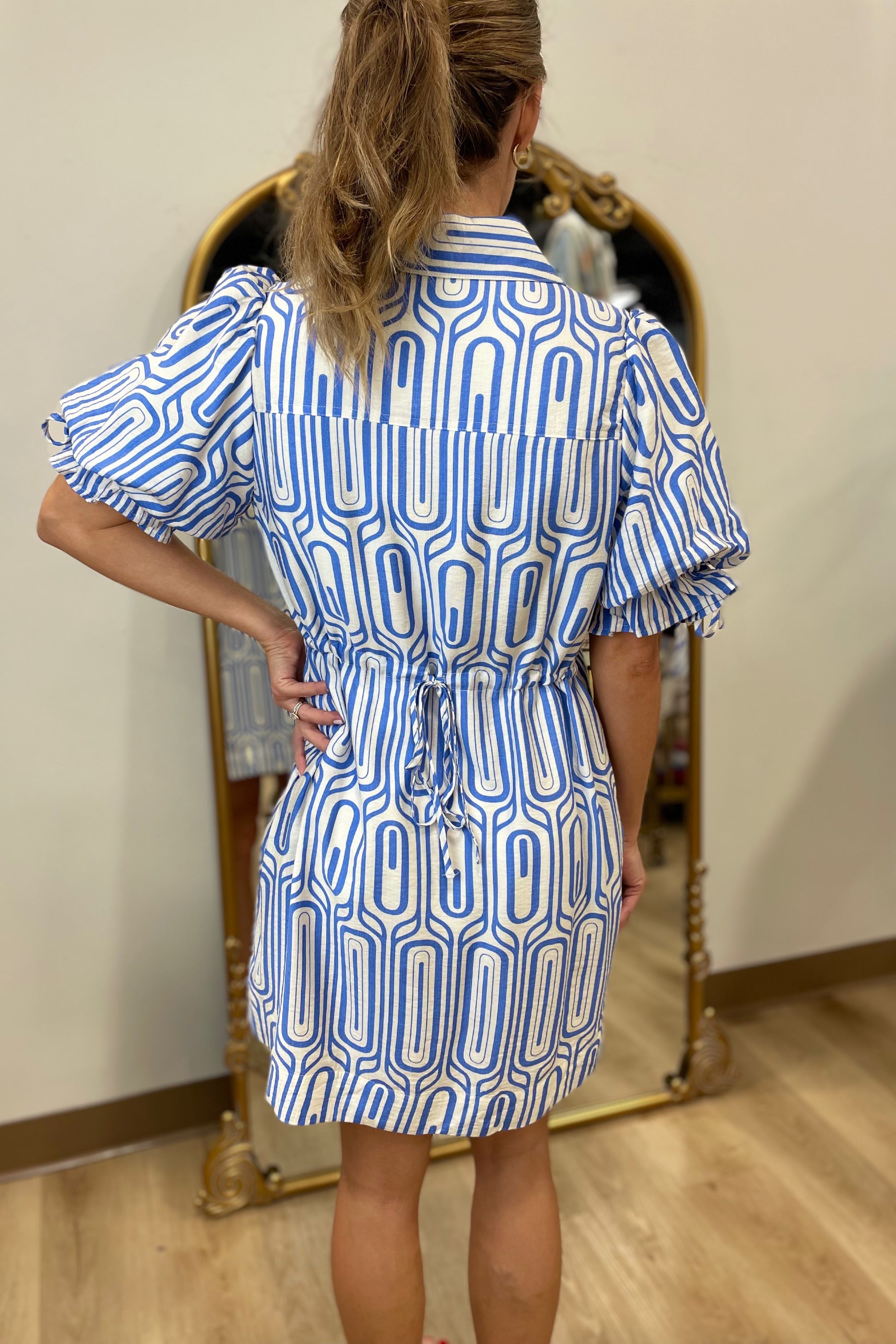 Art Deco Dream Dress Blue