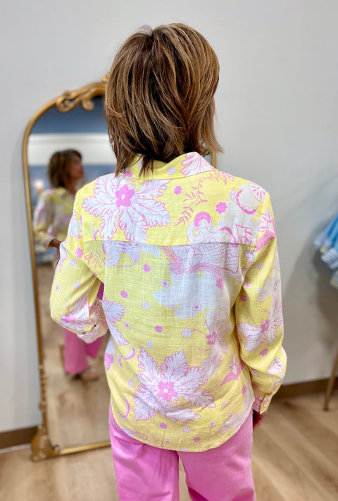 Charlie B Printed Shirt Lemonade