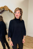 Multiples Funnel Neck Sweater Black