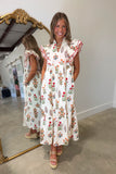 Umgee Floral Favorite Dress Cream