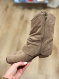 Jett 1 Square Toe Boot Taupe Suede