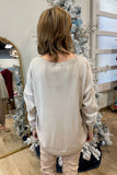 Tempo Paris Gold Paint Top Beige