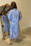 Mudpie Booker Midi Dress Blue Print