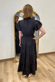 Olivia Tiered Maxi Dress Black