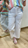 Charlie B Crop Flare Pant White