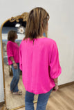 Joh Wrendelle Silky Crepe Top Neon Pink