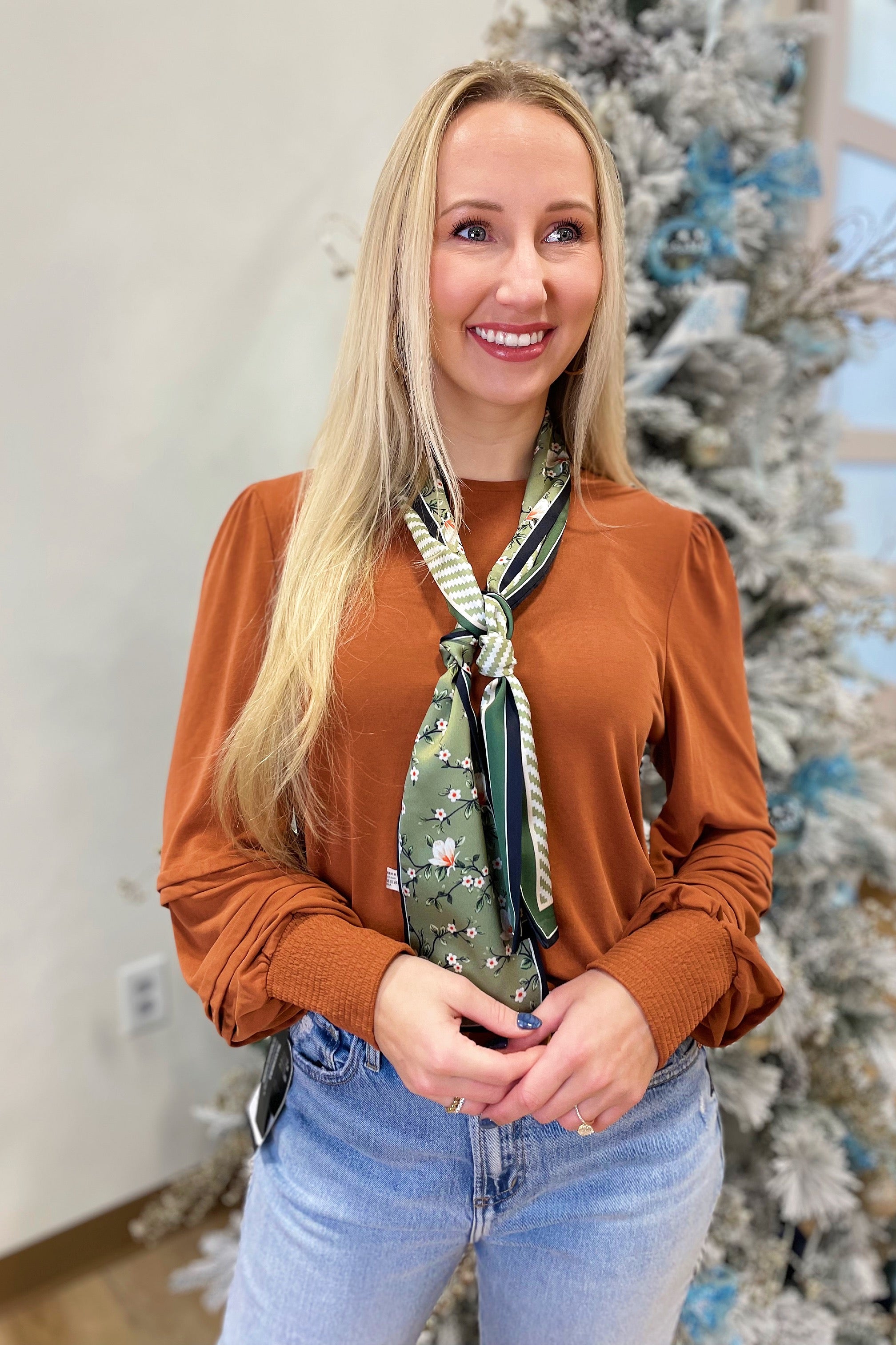 Another Love Anika Pinched Sleeve Top
