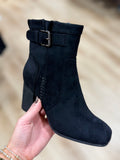 Cady 2 Buckle Boot Black Suede