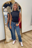 Hidden Happi High Waist Chewed Hem Flare Medium