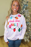 Deck the Halls Glitter Sweatshirt Lilac