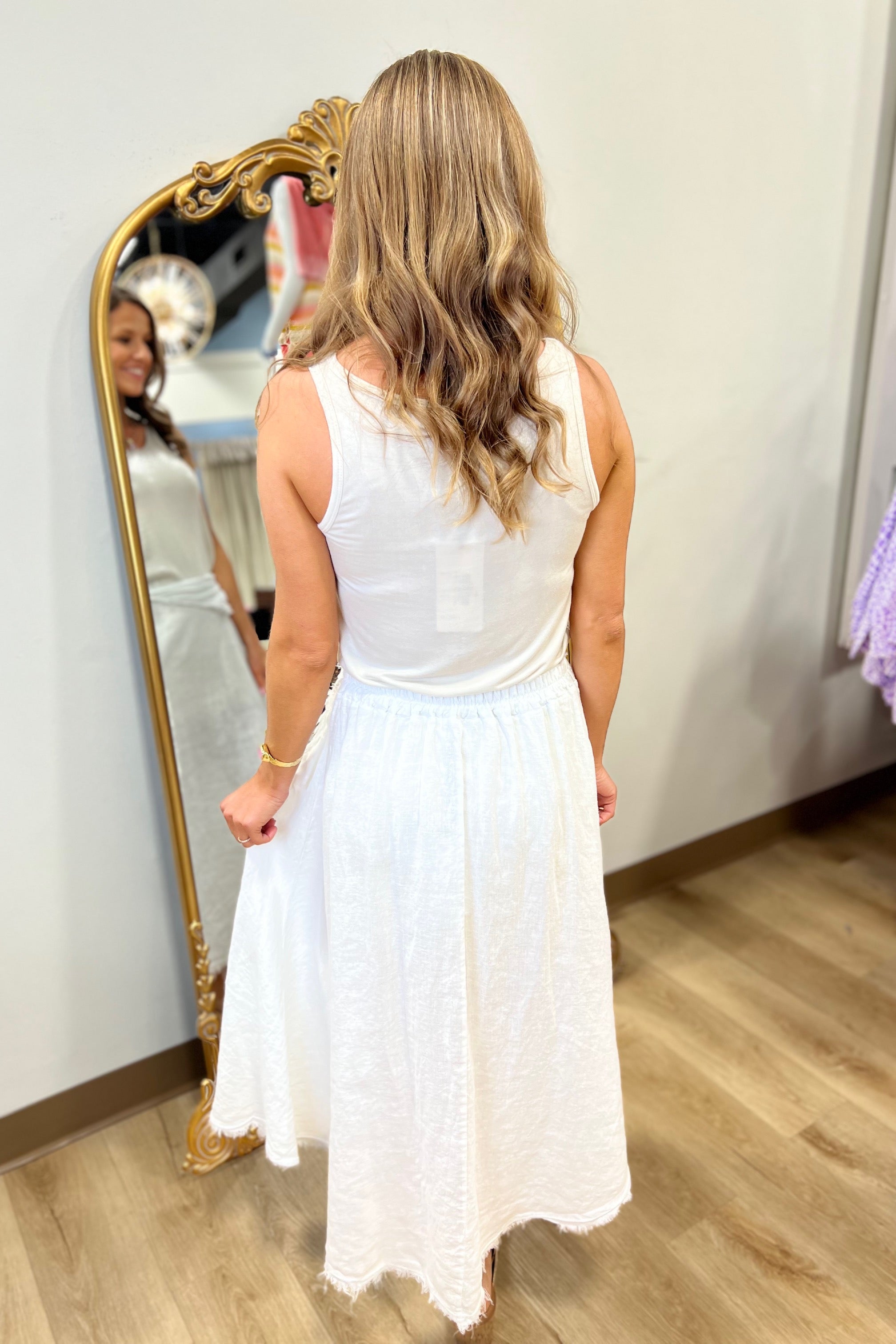 Tempo Paris Sequin Tank Beige