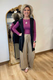 Umgee Leopard Trim Pants Taupe