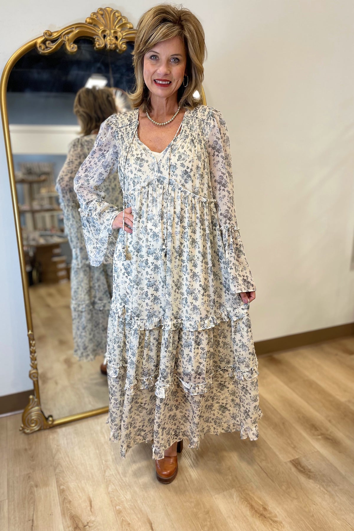 Victorian Rose Floral Dress