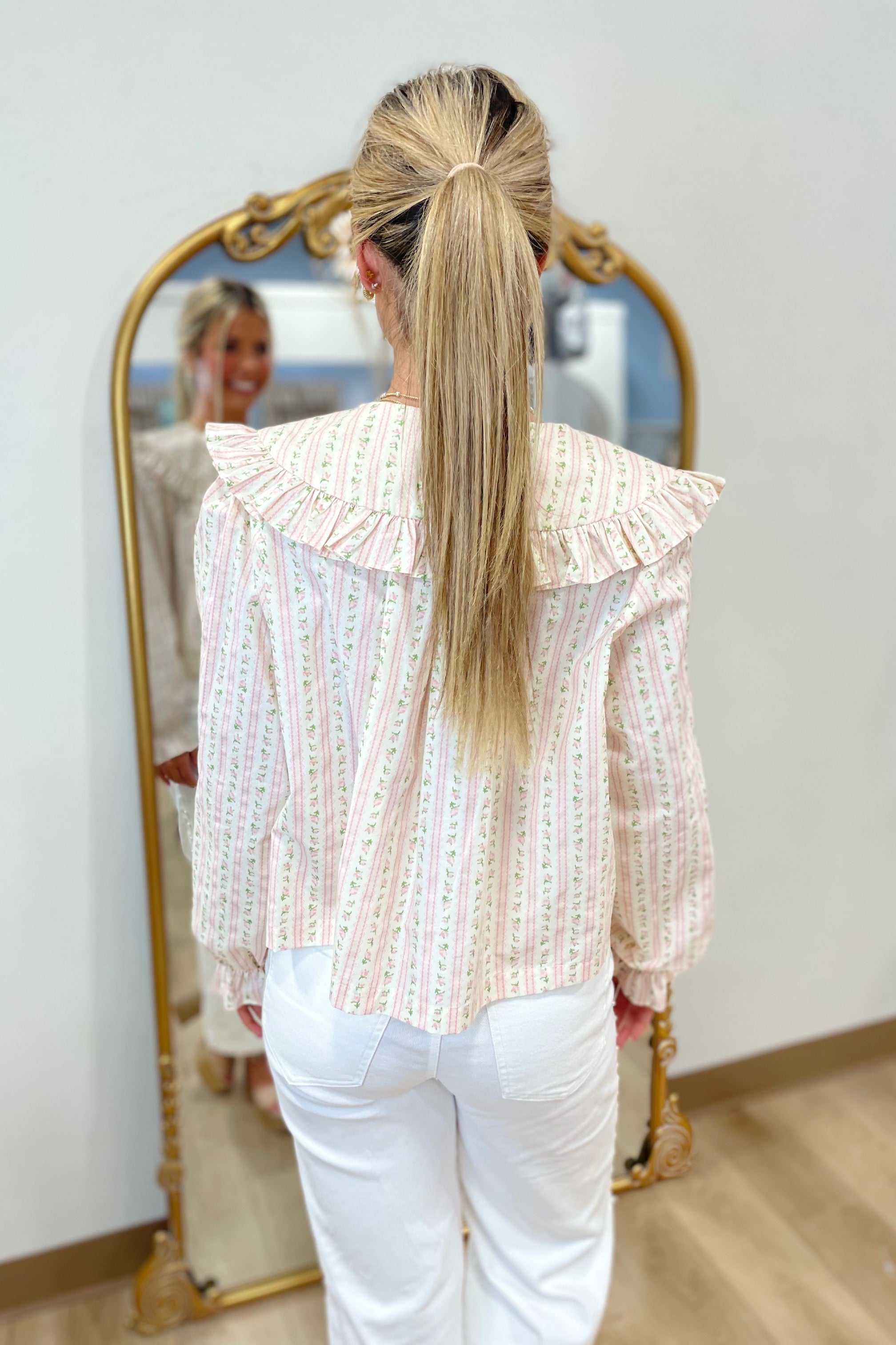 Eloise Floral Blouse Pink