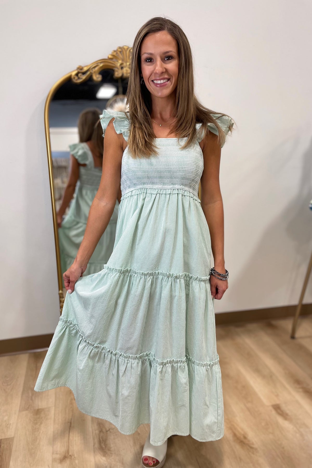 Garden Grace Maxi Dress Green