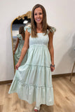 Garden Grace Maxi Dress Green