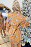 Umgee Corduroy Camel Mix Dress