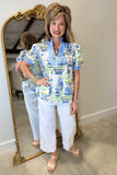 Umgee Blue Fountain Blouse