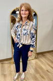 Multiples Button Front Shirt Creme Brulee