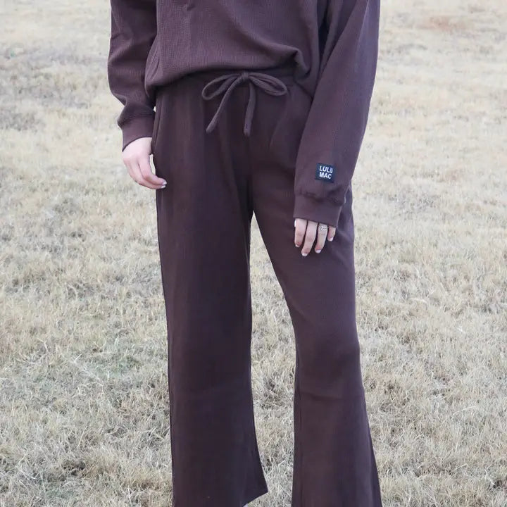Lulu Mac Waffle Pant Brown
