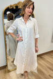 Charlie B Button Front Dress Champagne