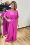 Evening Cruise Jumpsuit Magenta