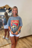 Western Vintage Cowboy Graphic Tee Denim