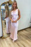 Glamour Grandeur Cowl Neck Maxi Dress