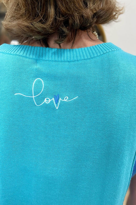 APNY  Color Block Sweater Blue
