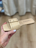 Ellie Buckle Strap Sandal Natural