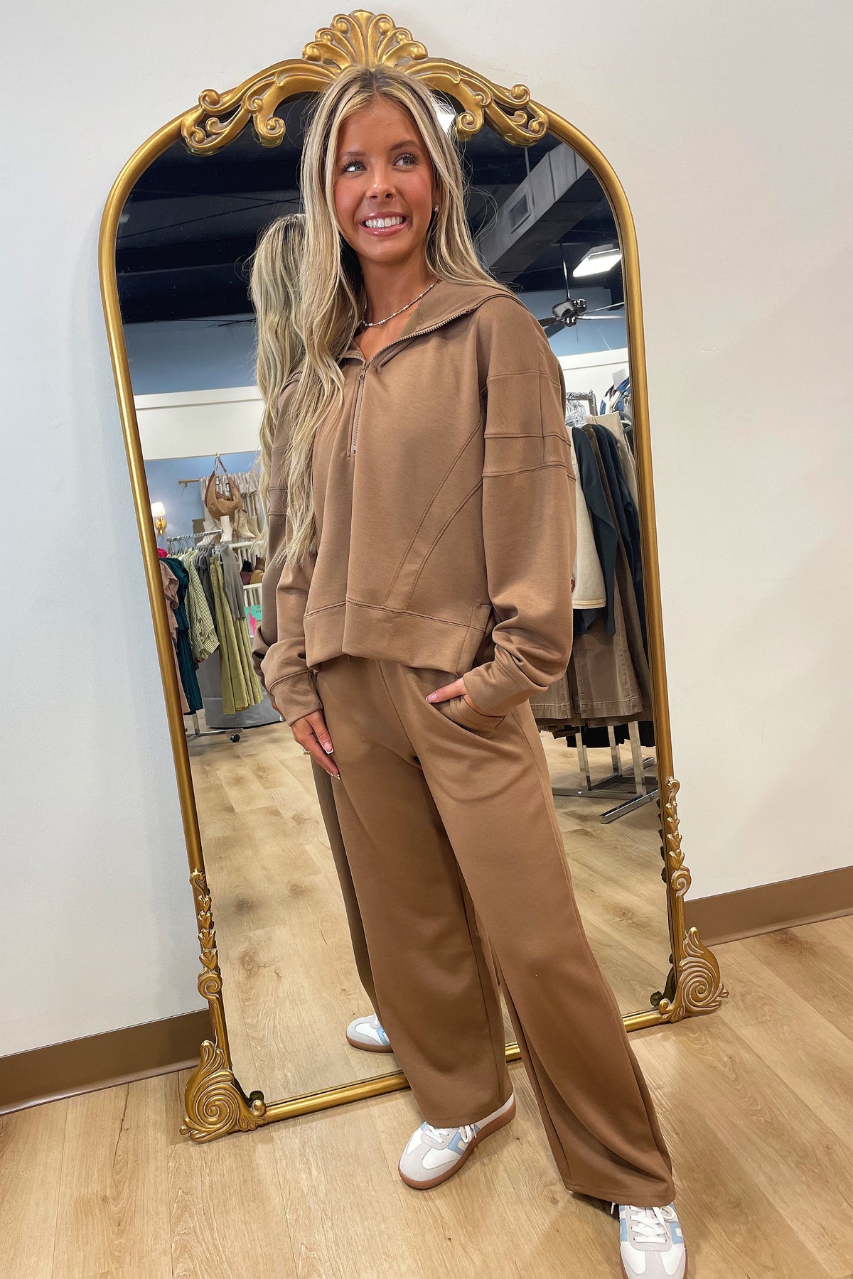 Cozy Season 2 Piece Pant Set Mocha