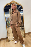 Cozy Season 2 Piece Pant Set Mocha