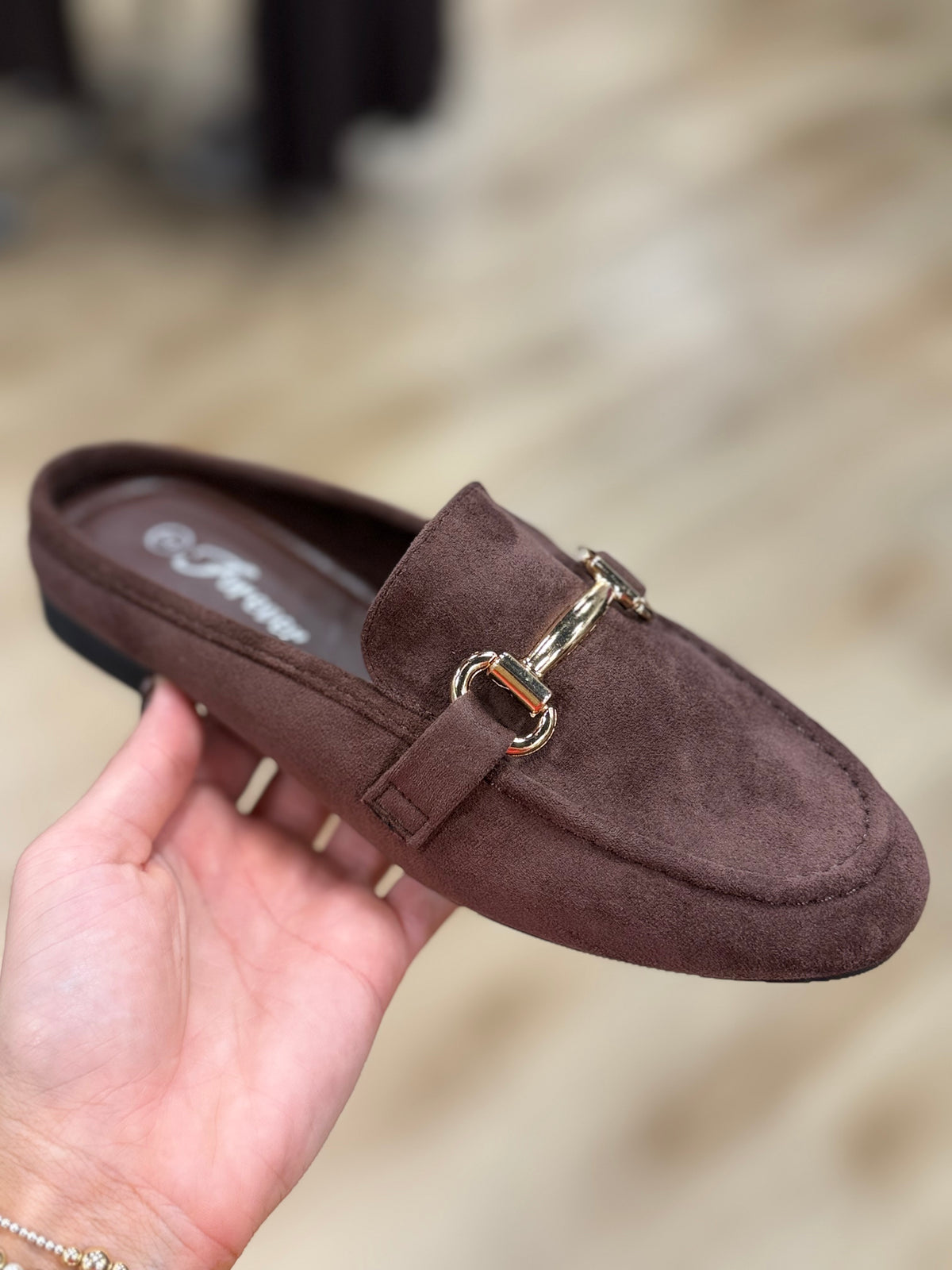 Vanilla Backless Loafer Mule Coffee