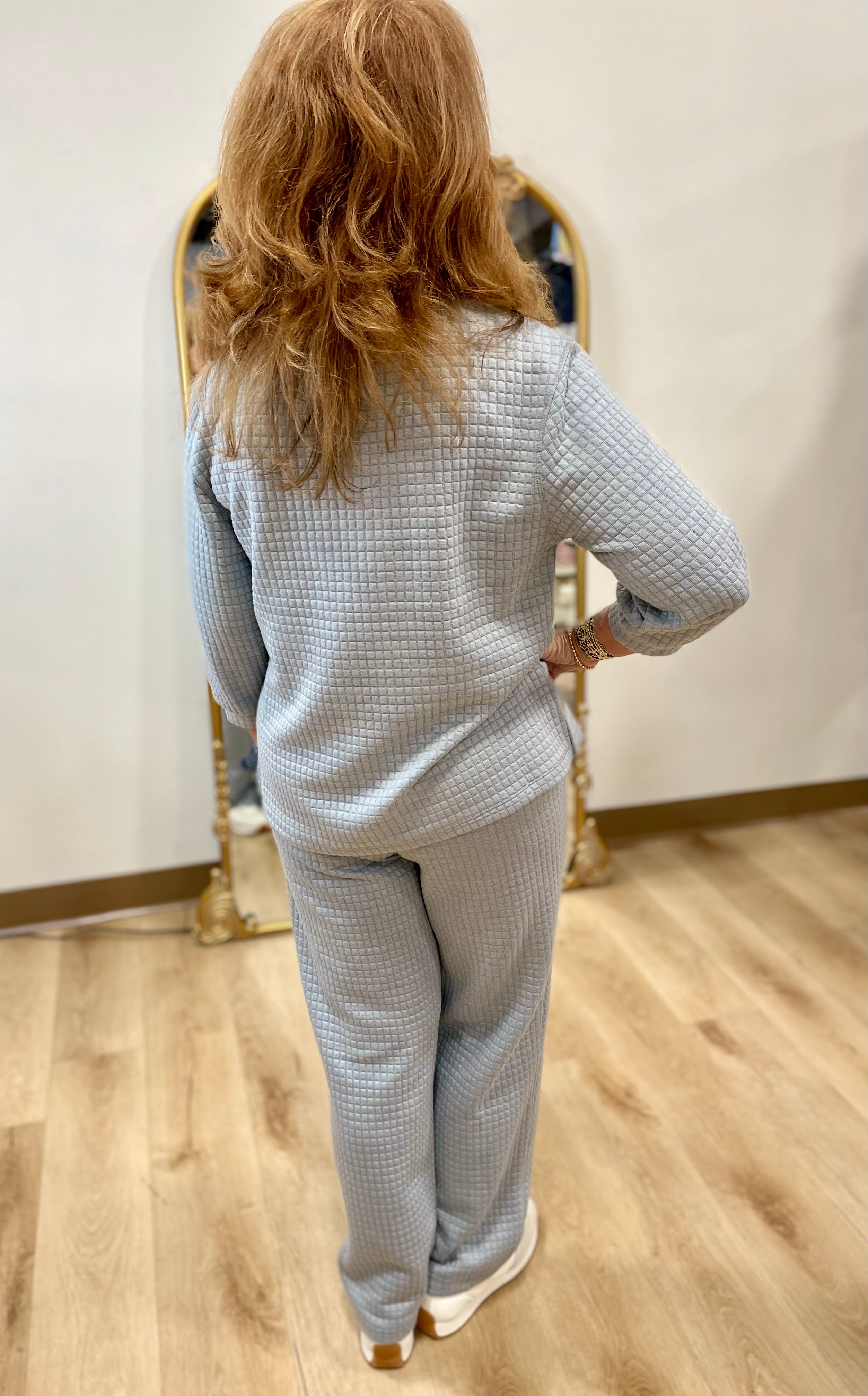 Multiples 2 Piece Quilted Set Sky Grey