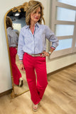 Runaway Red Ponte Flare Pants