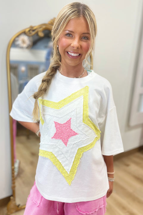 Star of the Show Tee White