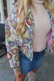 Wild Ride Retro Floral Print Cropped Jacket