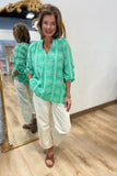 Green Apple Eyelet Blouse