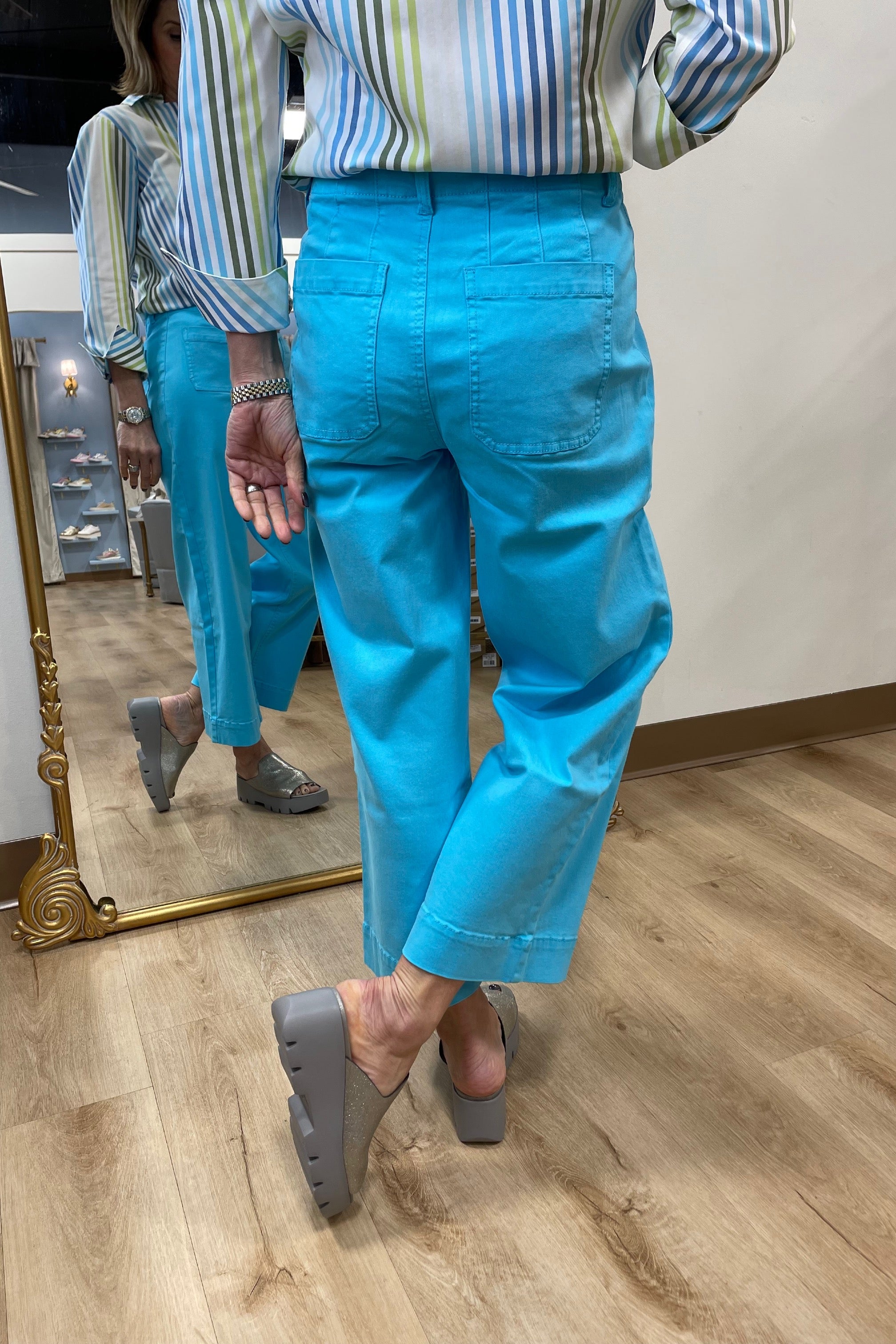 Renuar Woven Pant Aquamarine
