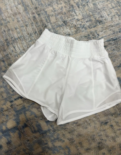 Active Shorts w Mesh White