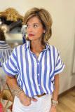 Everyday Stripe Blouse Navy