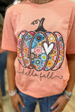 Hello Fall Graphic Tee Multi Pattern